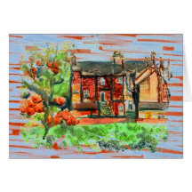 Jour chaud d'automne carte de vœux
