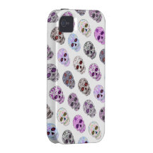 Jour coloré du motif mort de crâne de sucre étui Case-Mate iPhone 4