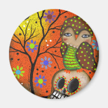 Jour d'art populaire des morts par Lori Everett Aimants