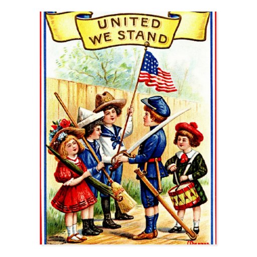 Jour de la Déclaration d'Indépendance vintage Carte Postale