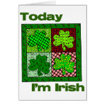 Jour de la Saint Patrick aujourd'hui je suis irlan Carte De Vœux