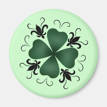 Jour de la Saint Patrick de fantaisie de shamrock  Magnets Pour Réfrigérateur