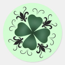 Jour de la Saint Patrick de fantaisie de shamrock  Autocollants