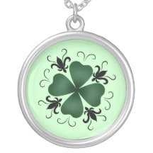 Jour de la Saint Patrick de fantaisie de shamrock  Collier