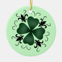 Jour de la Saint Patrick de fantaisie de shamrock  Ornements