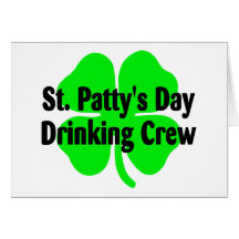 Jour de la St Patrick buvant l'équipage Carte De Vœux