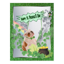 Jour de la St Patrick heureux du numéro un de chio Carte Postale