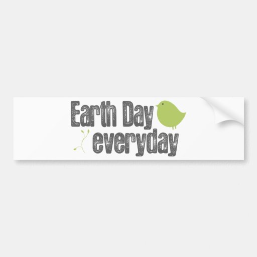 Jour de la terre chaque jour ! autocollant pour voiture