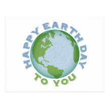 Jour de la terre heureux carte postale