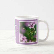 Jour de mères - tasse rose d'oxalide blanche petit