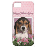Jour de mères - tulipes roses - chiot de beagle coque Case-Mate iPhone 5