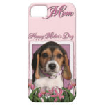 Jour de mères - tulipes roses - chiot de beagle coque Case-Mate iPhone 5