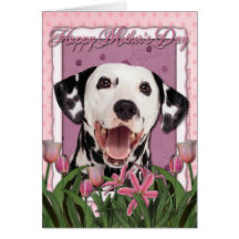 Jour de mères - tulipes roses - Dalmate Cartes