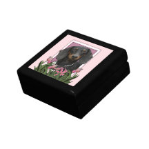 Jour de mères - tulipes roses - teckel - Winston Coffrets Cadeaux