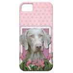 Jour de mères - tulipes roses - Weimaraner - yeux  Étui iPhone 5