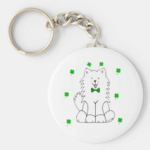 Jour de Patricks de saint de Samoyed Porte-clé