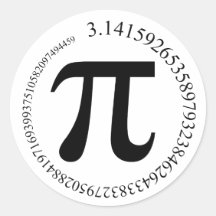 Jour de pi (π) autocollants