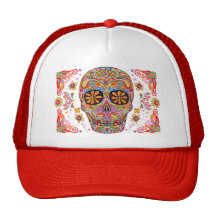 Jour du chapeau mort de crâne de sucre de chapeau casquettes