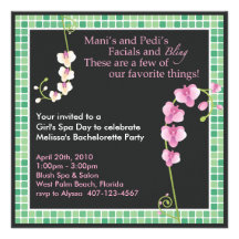 Jour du spa de la fille ! invitations personnalisées