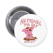 Jour national de porc badges avec agrafe