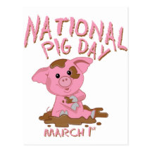 Jour national de porc cartes postales