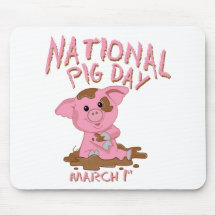 Jour national de porc tapis de souris