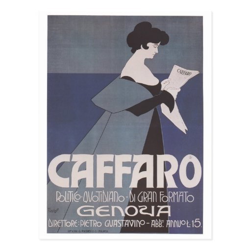 Journal de Caffaro de ~ de Nouveau d'art Carte Postale