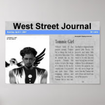 Journal occidental 2 de rue de Tommie Affiche