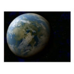 Journey into the depths of outer space: new earth postcard