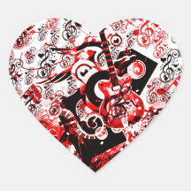 Journey of Music-Red_ Stickers