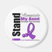 Journey Ribbon For Pancreatic Cancer (Aunt) Fridge Magnet
