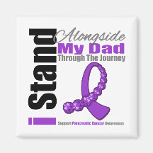 Journey Ribbon For Pancreatic Cancer (Dad) Refrigerator Magnet