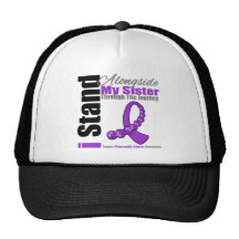 Journey Ribbon For Pancreatic Cancer (Sister) Hats