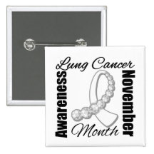 Journey Ribbon - Lung Cancer Awareness Month Pinback Buttons
