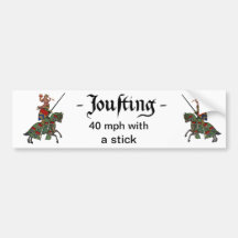 Jousting Bumper Sticker