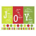 JOY 2-Sided Scripture Verse Christmas Card Announcement