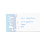 joy and snowflakes Christmas address label labels