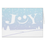 joy and snowflakes Christmas greeting card cards
