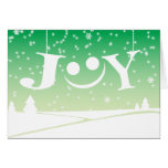joy and snowflakes Christmas note card