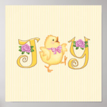 JOY - Chick - Yellow Poster