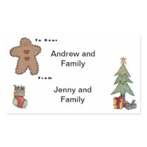 Joy Christmas Rectangular Sticker