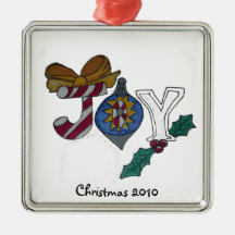 Joy Christmas Tree Ornaments