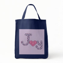 Joy Cross Stitch Tote Bags