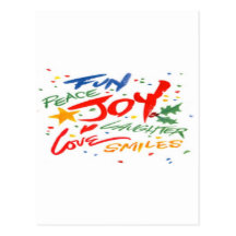 Joy, Laughter, and Smile Post Card