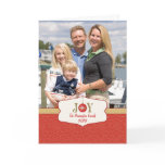 Joy ornament christmas customizable photocard