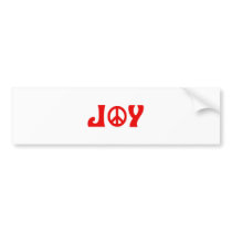 Joy Peace Sign Bumper Stickers