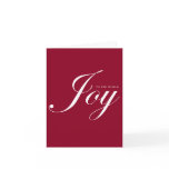Joy red simple Christmas holiday business logo Greeting Card