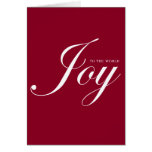 Joy red simple Christmas holiday business logo Greeting Card