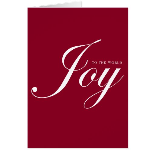 Joy red simple Christmas holiday business logo Greeting Card