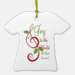 Joy to the World Christian Christmas Carol Music Christmas Ornament